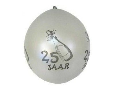 stopverf Disciplinair Vijfde Ballon 25 Jaar Zilver|Trouwartikelen kopen?Jubileum